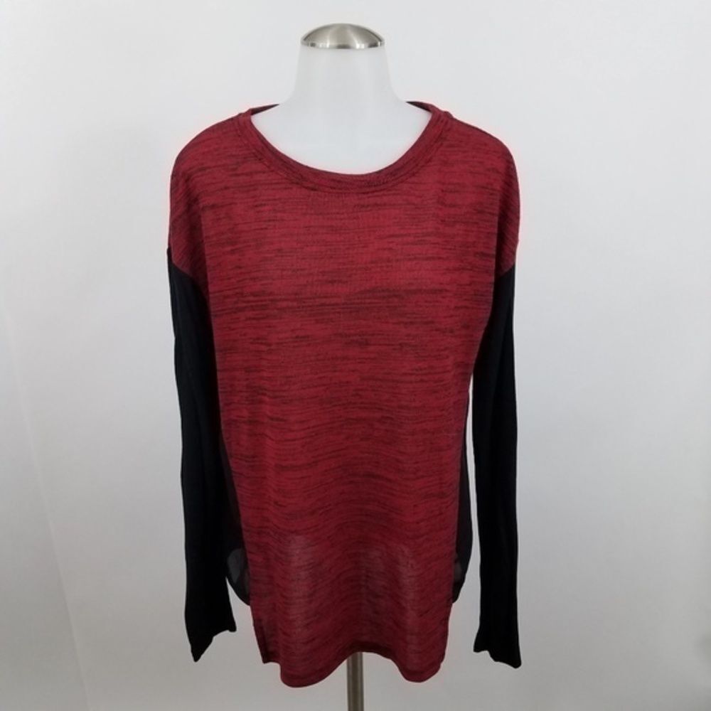 Sanctuary Sweater S Sheer Red Black Heathe…